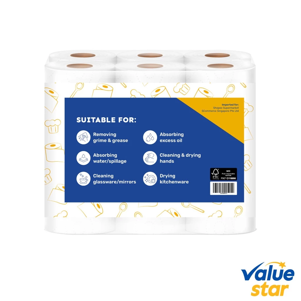 ValueStar Kitchen Towel 2-ply (6x60 sheets) - 图片 3