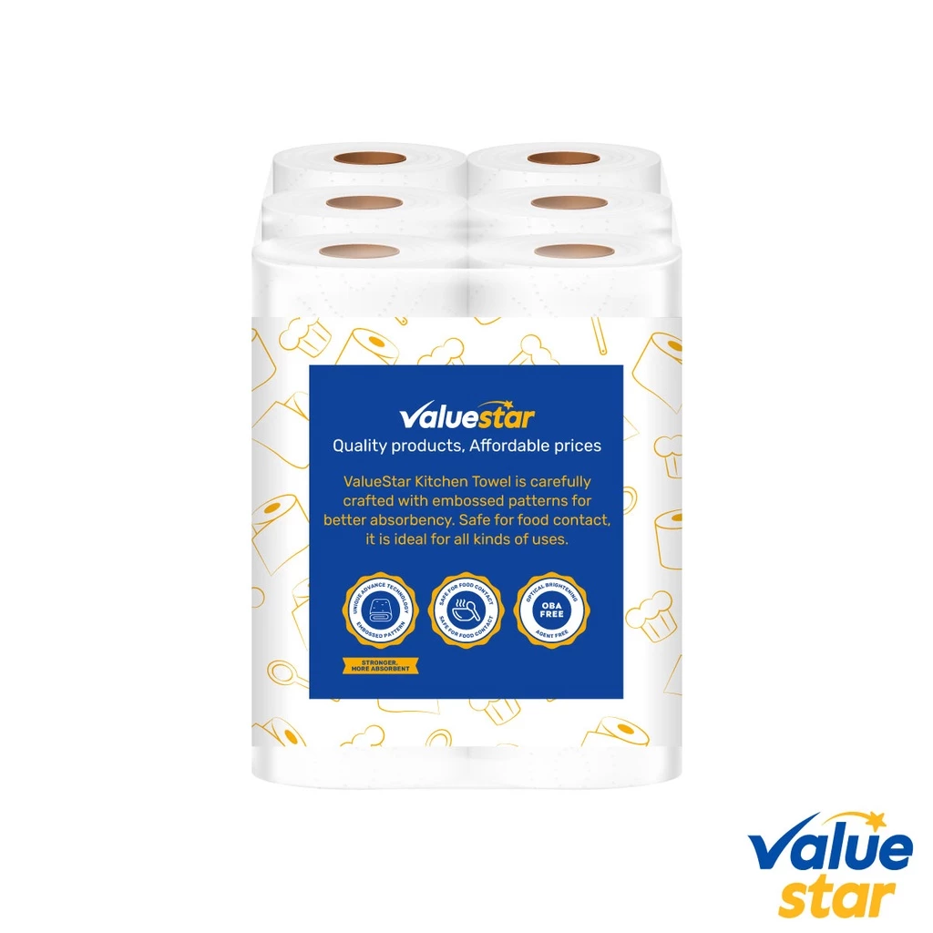 ValueStar Kitchen Towel 2-ply (6x60 sheets) - 图片 2