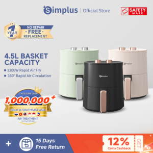 Simplus 13 in 1 Air Fryer | 4.5L Large Capacity | 1300W Power | V360° Rapid Air Circulation | Less Fat KQZG007